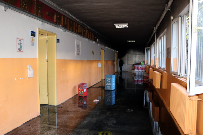 Gaziantep'te okulda yangın